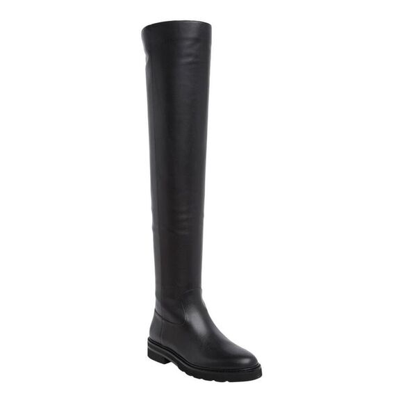 Stuart Wetzman Chicago over the knee thigh black leather boots size 7.5 NWOB